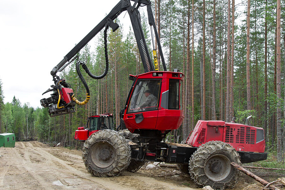 Inclination measurement of the crane arm