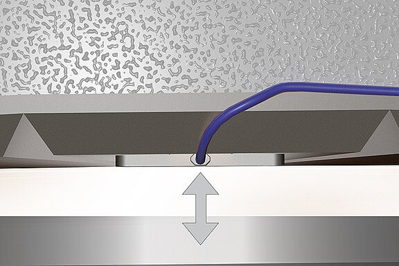 Rotor gap measurement in the generator 