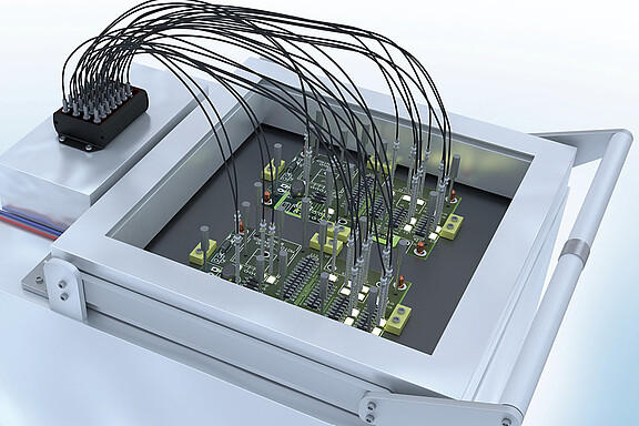 LED testing of electronic assemblies during the in-circuit test