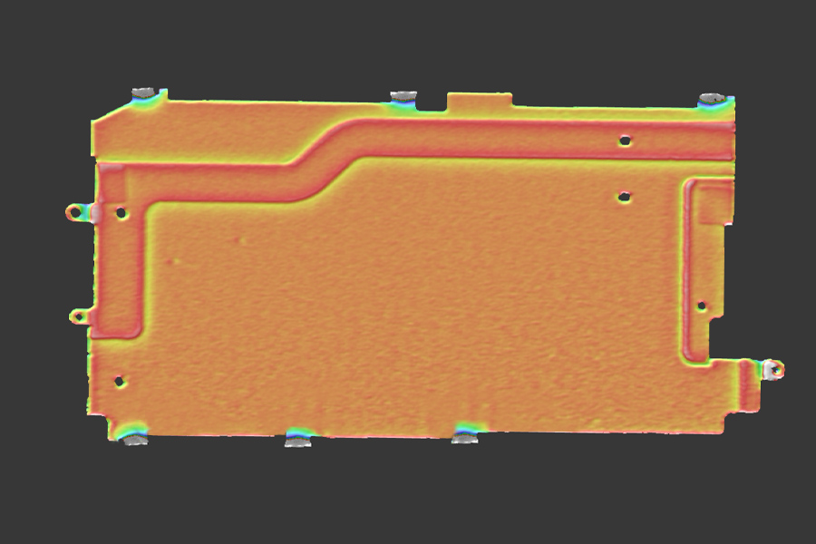 Target after 3D measurement with 3DInspect