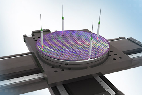 Positioning the wafer stage using white light interferometers